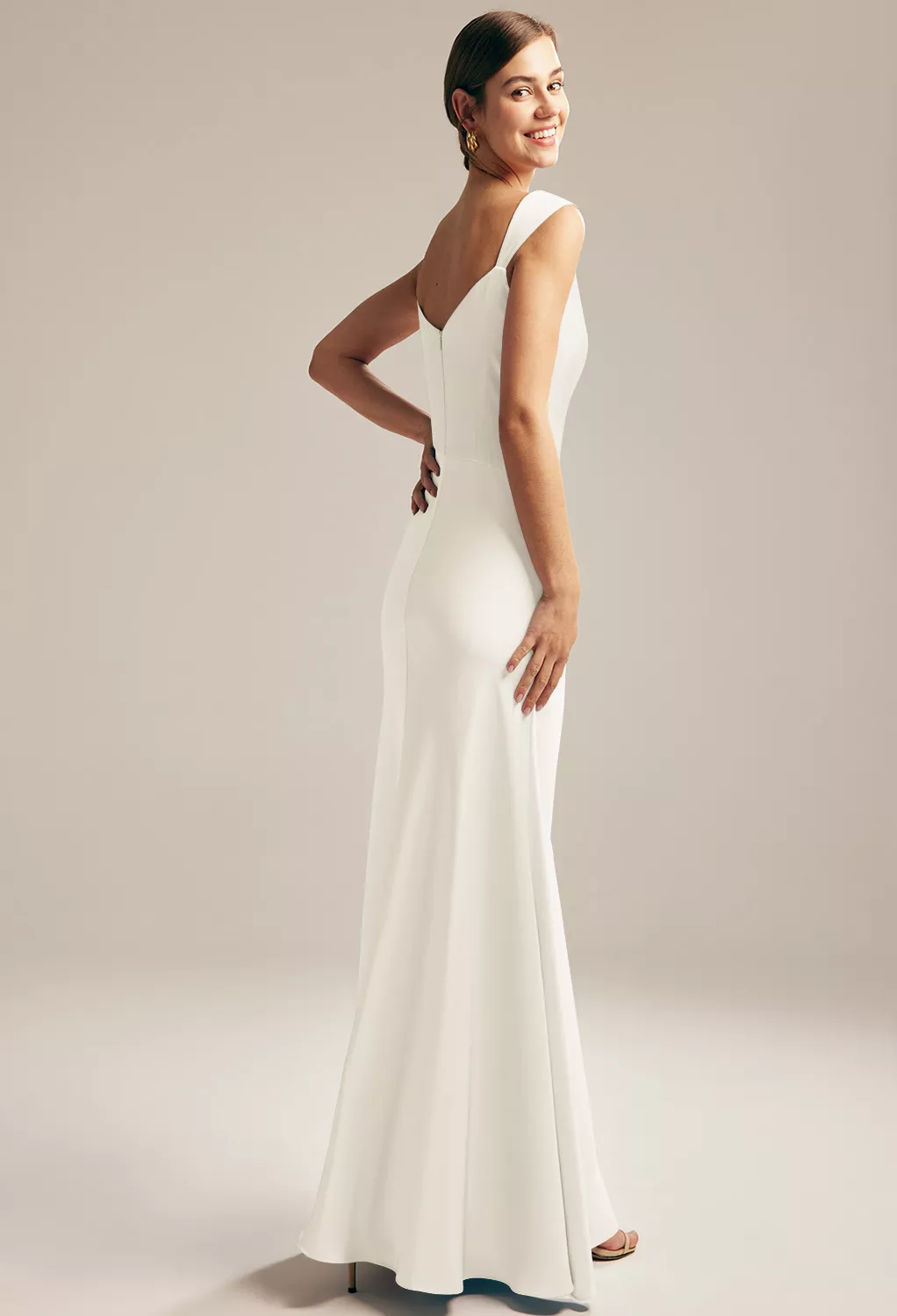AW Meggie Ivory  Long Bridesmaid Dresses
